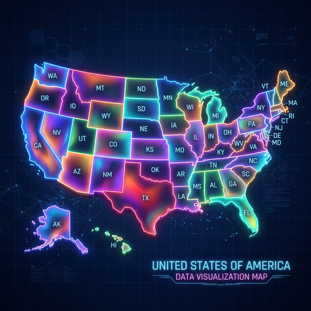 Colorful US Coverage Map